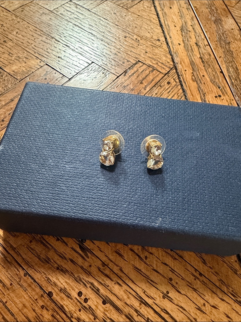 Swarovski Crystal Gold Studs